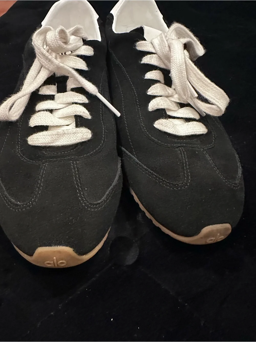 ALO Yoga Black and White Kids Low-Top Sneakers